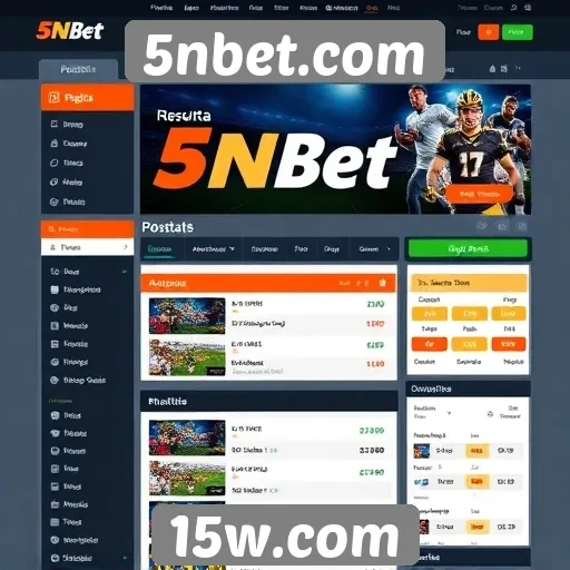 Interface do usuário do site 5nbet.com